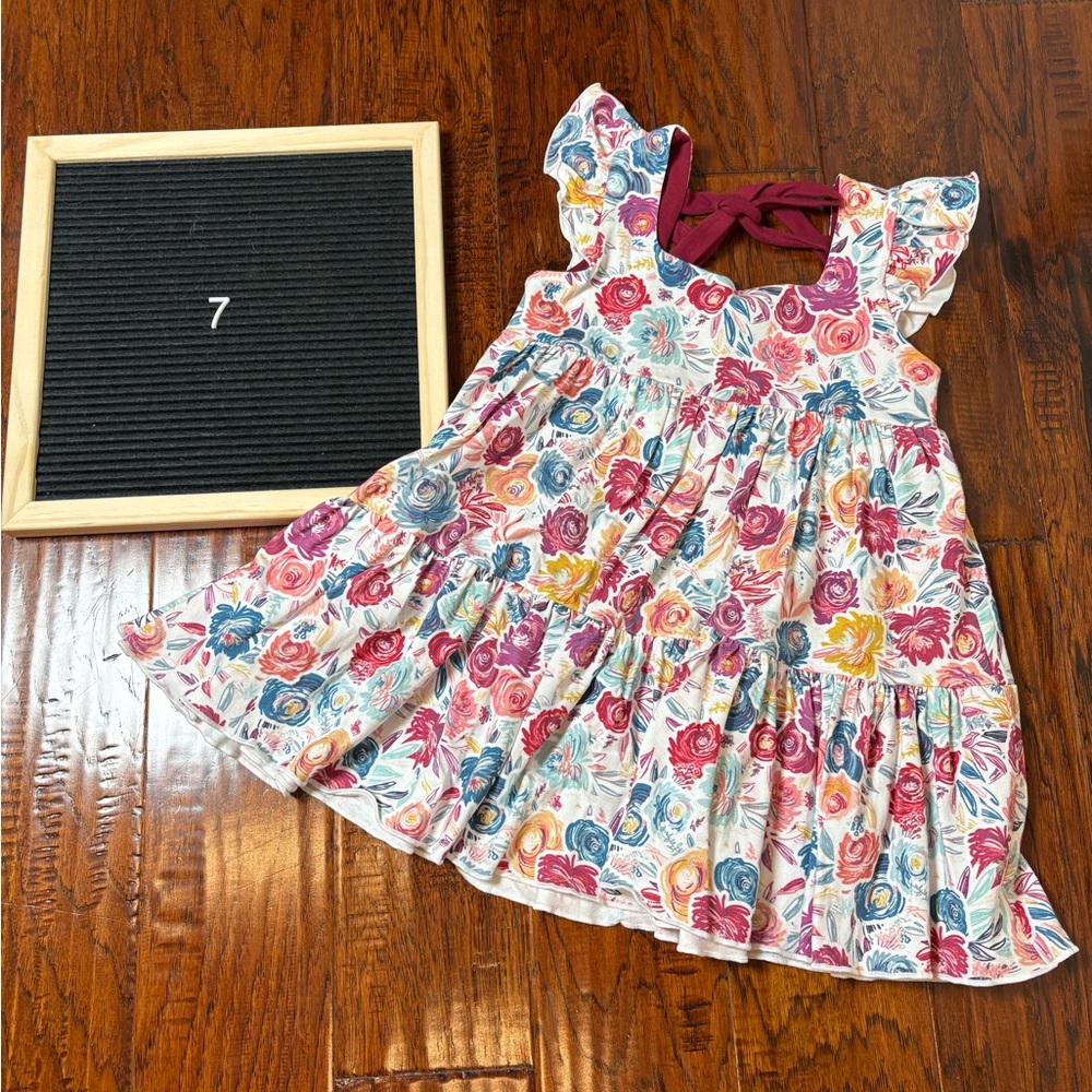 Colorful Floral Kids Dress